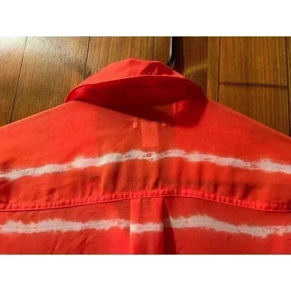 OLD NAVY S/P REBELLION RED BUTTON BLOUSE - Picture 3 of 4